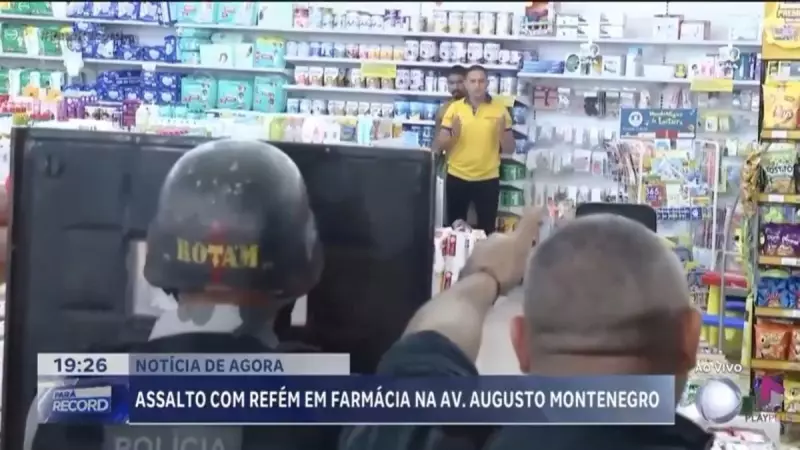 Criminoso toma funcionários como reféns durante assalto a farmácia em Belém