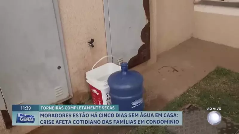 Crise hídrica em Valparaíso de Goiás: moradores enfrentam falta de água há cinco dias