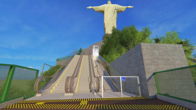 Cristo Redentor ganha novas escadas rolantes e plano inclinado com investimento da Petrobras
