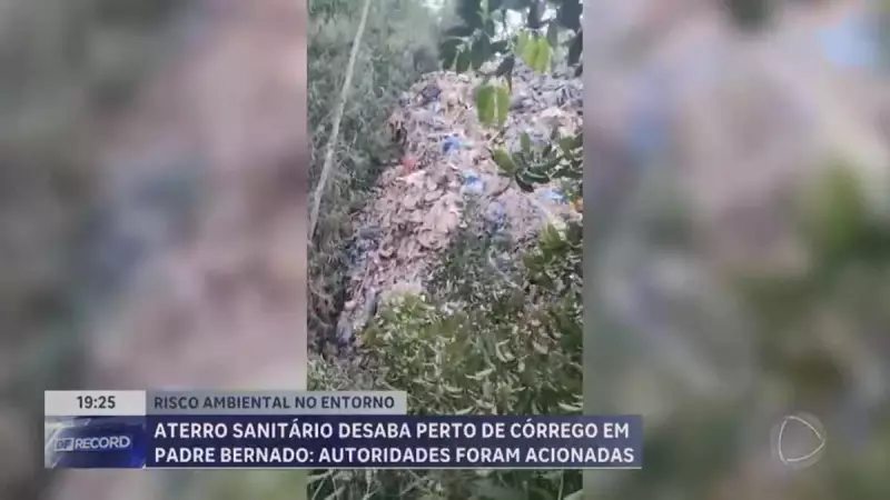 Desabamento de aterro sanitário em Padre Bernardo (GO) ameaça Rio Descoberto e comunidades locais