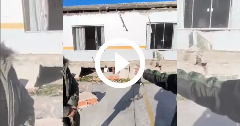 Desabamento em escola deixa vigilante preso sob escombros em SC — Veja o vídeo