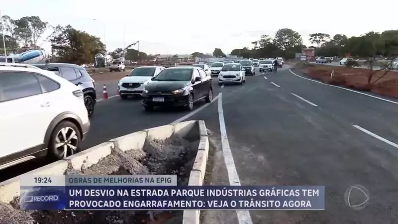 Desvio na EPIG-DF: Obras avançam e trânsito terá alterações por 120 dias