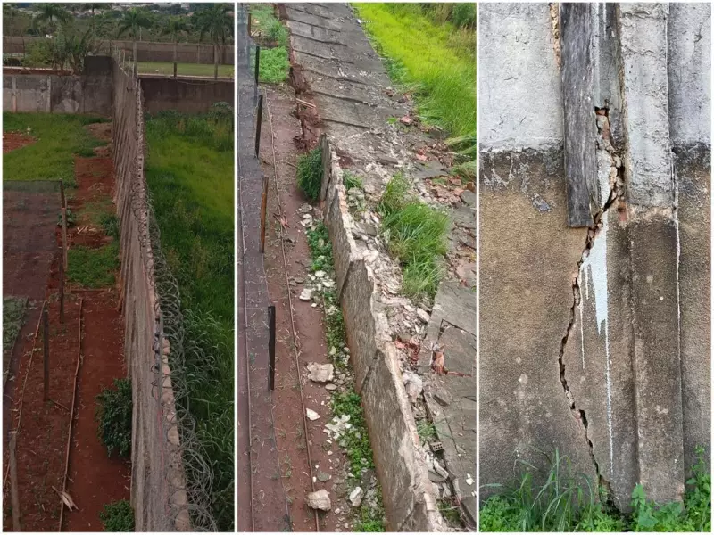 Detento escapa após desabamento de muro em presídio na fronteira com Paraguai