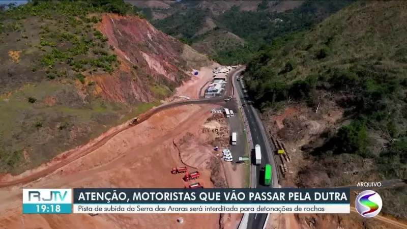 Detonações de rochas interrompem tráfego na Serra das Araras: veja desvios e impactos