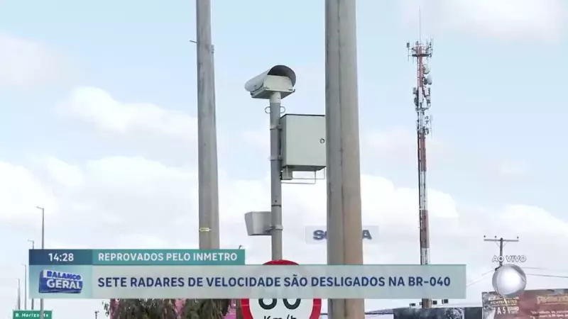 DNIT desativa sete radares na BR-040 após reprovação em testes do Inmetro