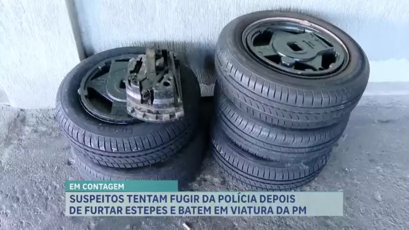 Dois homens são presos em Contagem, MG, suspeitos de furtar estepe de carros