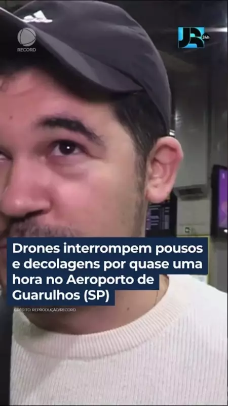 Drones causam caos no Aeroporto de Guarulhos e interrompem voos por quase uma hora