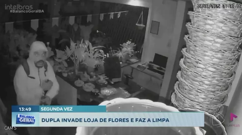 Dupla de ladrões invade floricultura em Salvador e causa prejuízos: veja detalhes