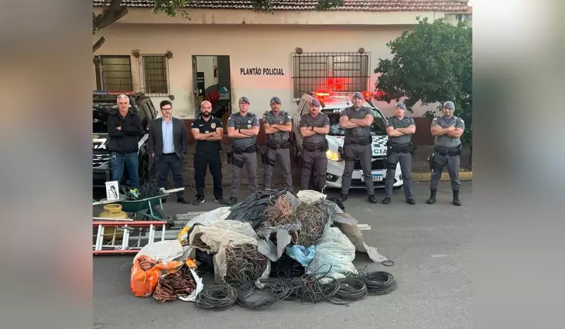 Dupla é presa em flagrante por furto de 300 kg de fios de cobre no interior de SP
