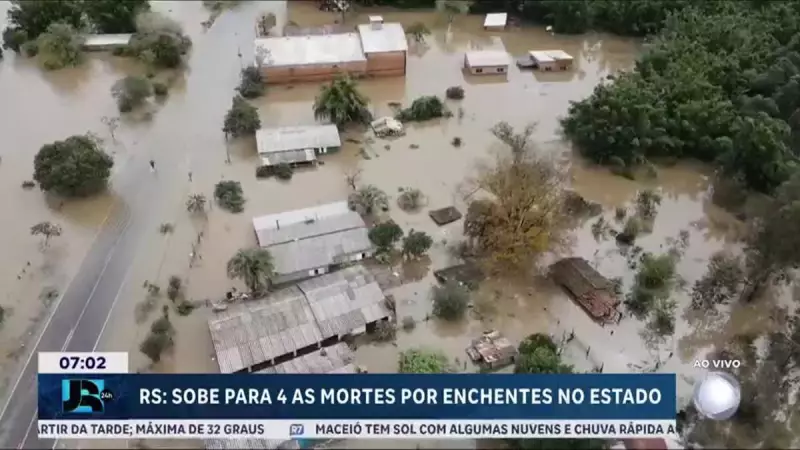 Enchentes no Rio Grande do Sul: Número de mortos sobe para quatro