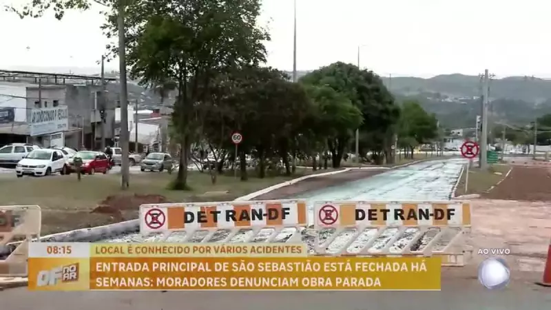 Entrada principal de São Sebastião (DF) está fechada há três semanas: entenda o motivo