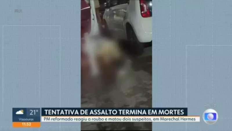 Ex-policial militar reage a assalto e mata dois criminosos em Marechal Hermes, RJ