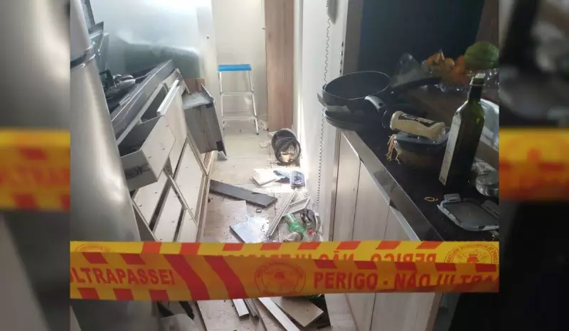 Explosão em apartamento deixa rastro de destruição em SC: "Foi só acender o fogão"