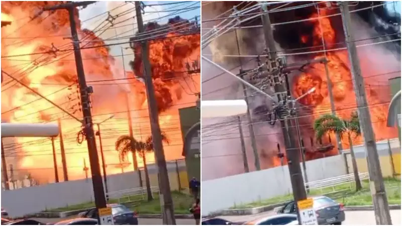 Explosão em subestação de energia causa pânico em Fortaleza; veja vídeo