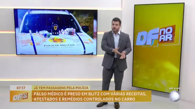 Falso médico é preso em blitz com receitas, atestados e remédios controlados no carro | DF