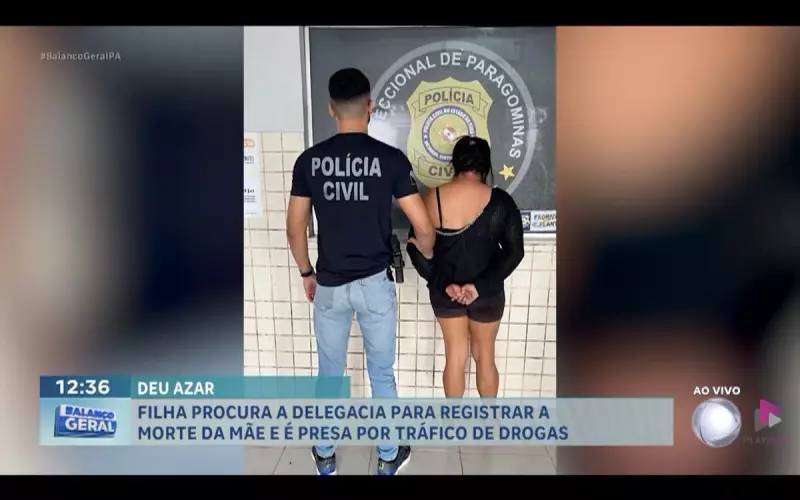 Filha vai à delegacia registrar morte da mãe e acaba presa por tráfico de drogas