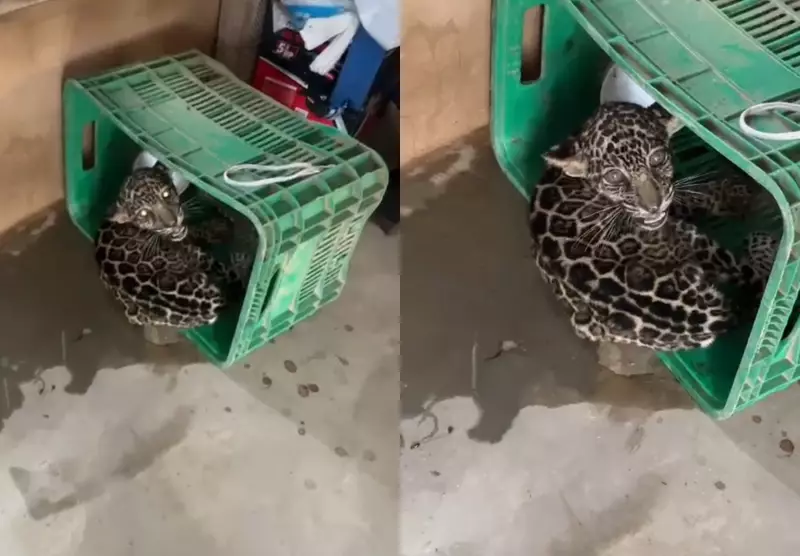 Filhote de onça-pintada é resgatado após ser acuado por cães no interior de Roraima