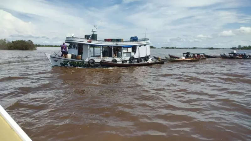 Fiscalização flagra pesca predatória em área protegida no Rio Cachoeiry, em Oriximiná