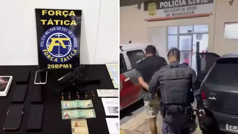 Foragido de facção criminosa é preso no litoral de SP com documento falso e arma carregada