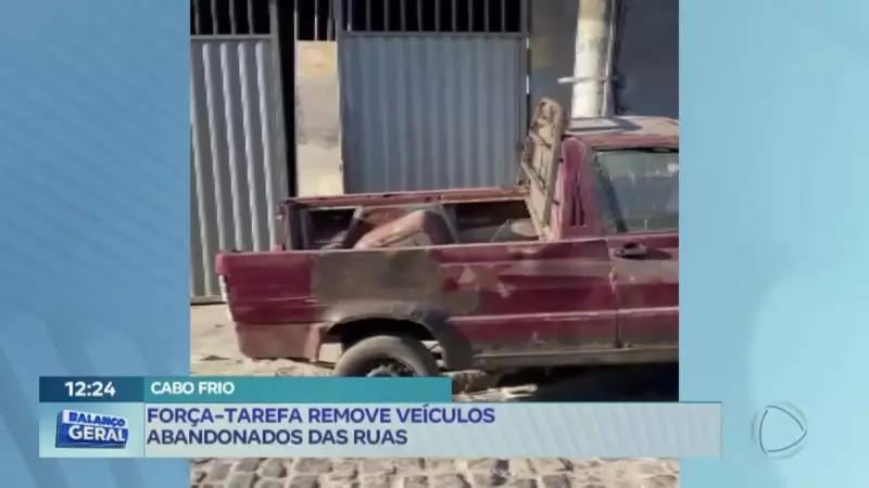 Força-tarefa remove veículos abandonados em Cabo Frio, RJ: ação limpa ruas e melhora mobilidade urbana