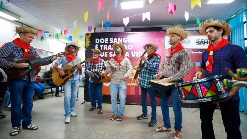 Forró e solidariedade marcam encerramento do Junho Vermelho na Hemoba em Salvador