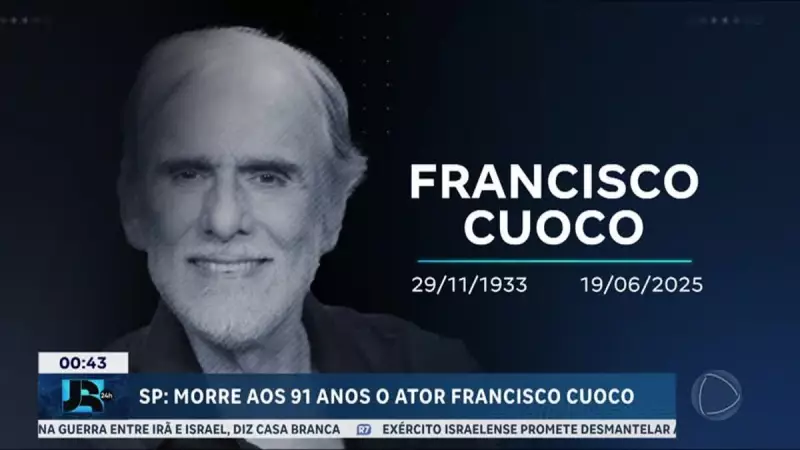 Francisco Cuoco morre aos 91 anos: velório será aberto ao público nesta sexta-feira (20)