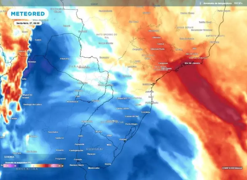 Frente fria avança pelo Sudeste e traz instabilidade nesta sexta-feira (27/06)
