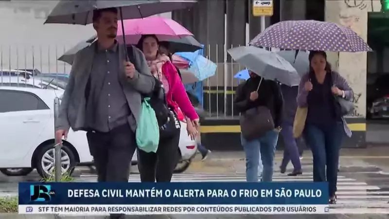 Frente fria chega a São Paulo: máxima de apenas 15°C nesta quinta-feira (12)