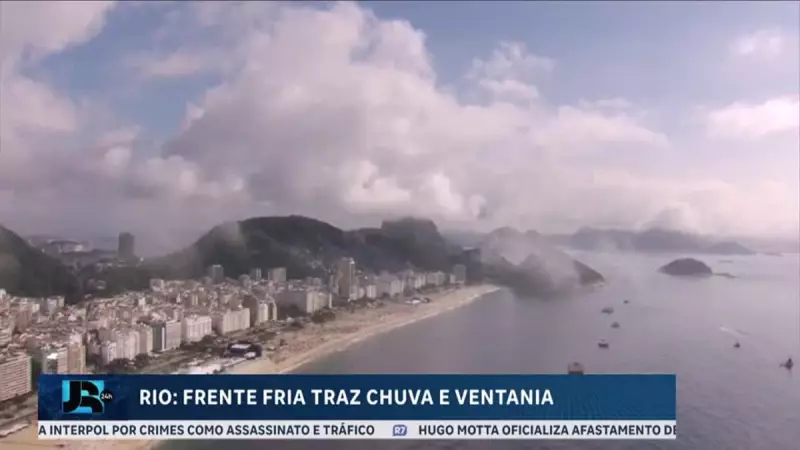 Frente fria chega ao Rio de Janeiro: chuva e ventania prometem mudar o fim de semana