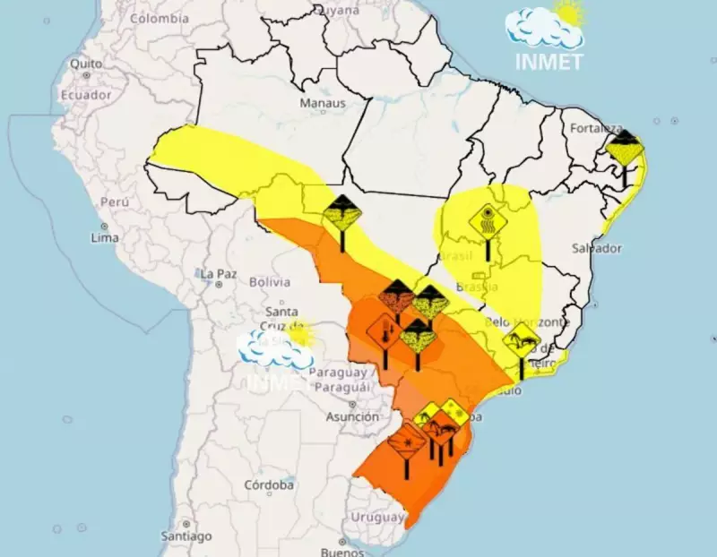 Frente fria intensa chega ao Sul do Brasil: INMET emite alerta para queda brusca de temperaturas