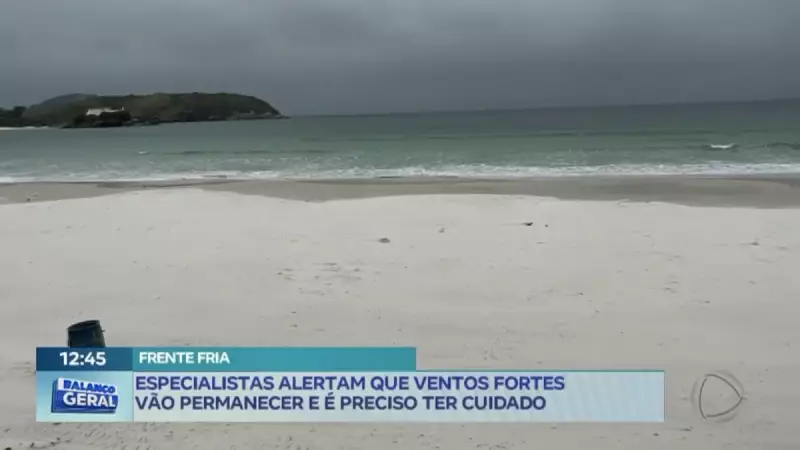 Frente fria provoca ventos fortes e mudanças climáticas na Região dos Lagos