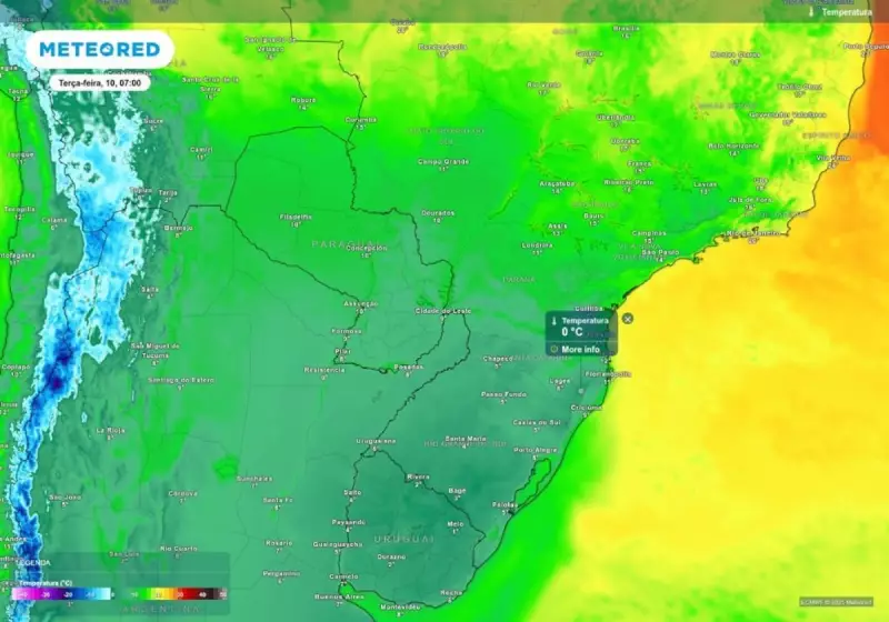 Frente polar derruba temperaturas no Brasil nesta terça-feira (10/06): saiba como se proteger