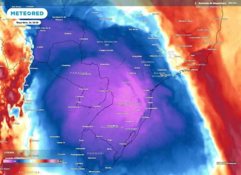 Frio intenso avança pelo Brasil e traz risco de geadas nesta terça-feira (24/06)