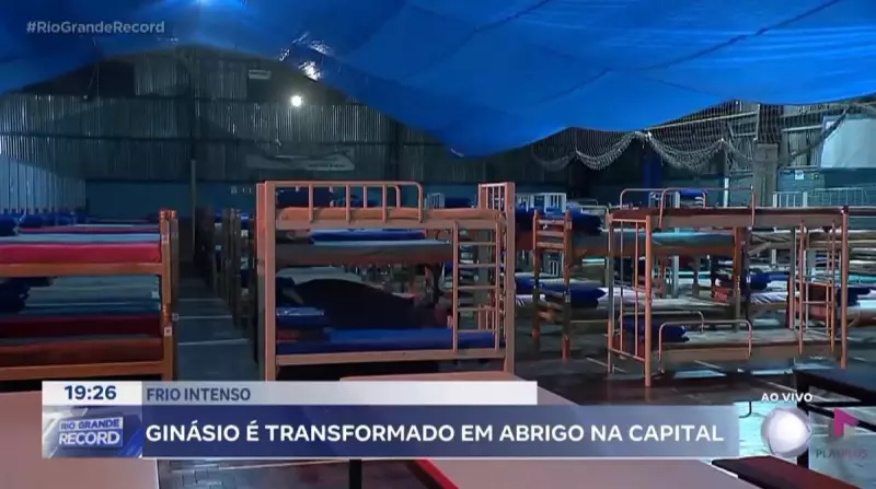 Frio intenso no RS: Ginásio vira abrigo para moradores em situação de vulnerabilidade