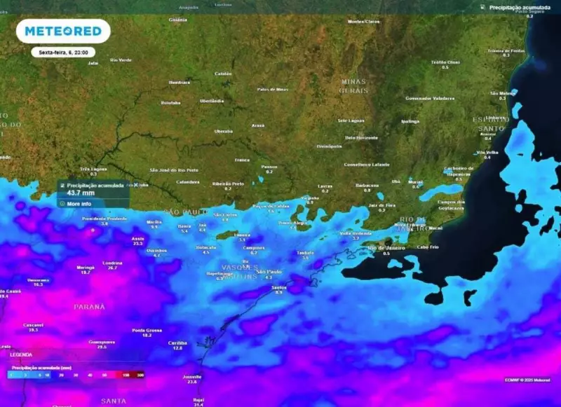 Frio retorna ao Sul e Sudeste com chuvas intensas nesta sexta-feira (6)