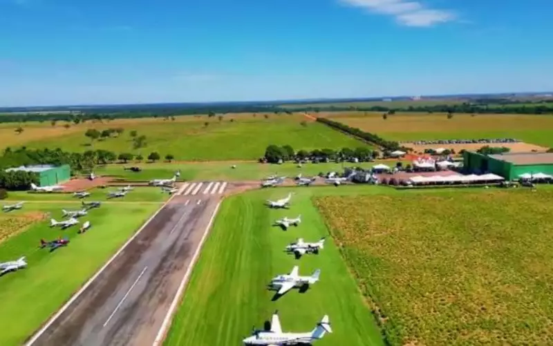 Frota de mais de 20 aeronaves em fazenda de Goiás viraliza na web; veja imagens impressionantes