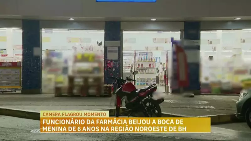 Funcionário de farmácia é preso por beijar criança de 6 anos em BH: caso choca moradores