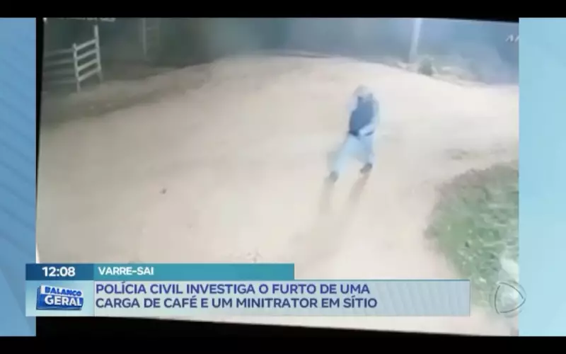 Furto de carga de café e mini trator chama atenção em Varre-Sai, RJ: Polícia Civil investiga