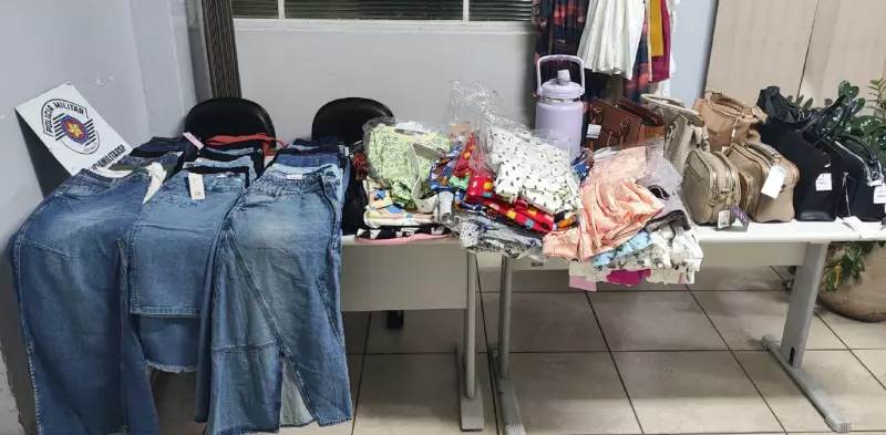 Furto em loja de roupas no centro de Presidente Prudente: homem é preso com itens dentro do carro
