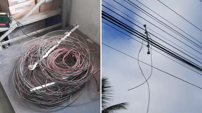 Furtos de cabos elétricos disparam 115% na Baixada Santista: prejuízos e impactos