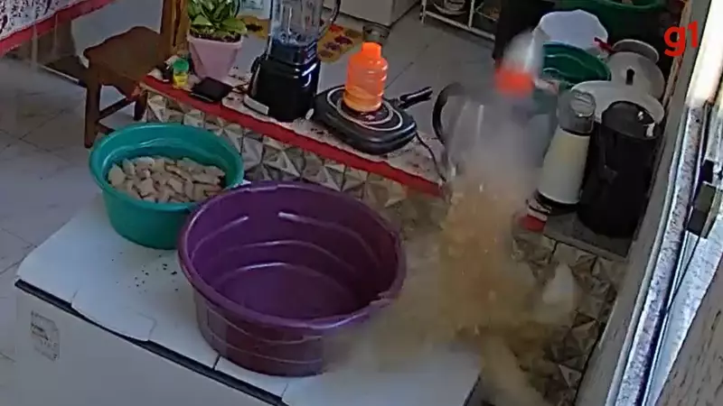 Garrafa PET explode e assusta casal em Rondônia: veja o vídeo chocante!