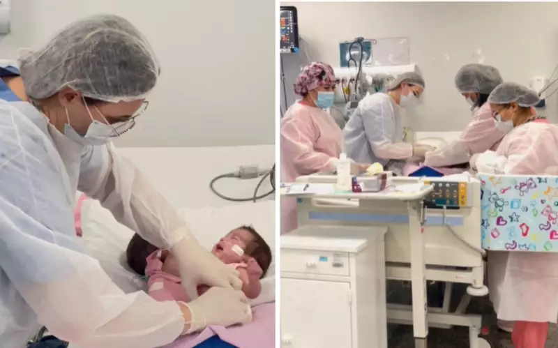 Gêmea de Manaus que passou por cirurgia de separação em Goiânia deixa a UTI em quadro estável