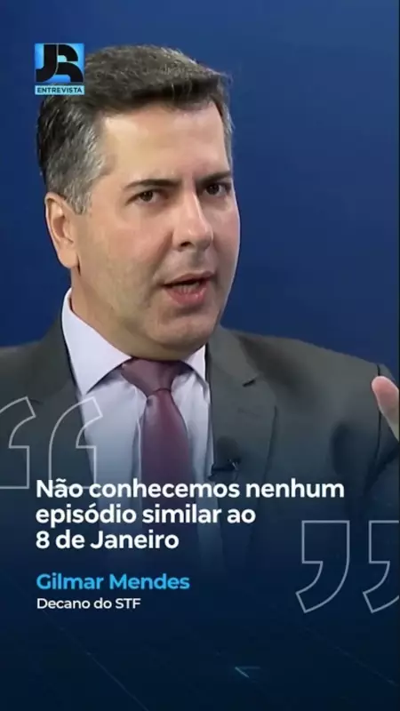Gilmar Mendes sobre 8 de janeiro: "Não conhecemos nenhum episódio similar"