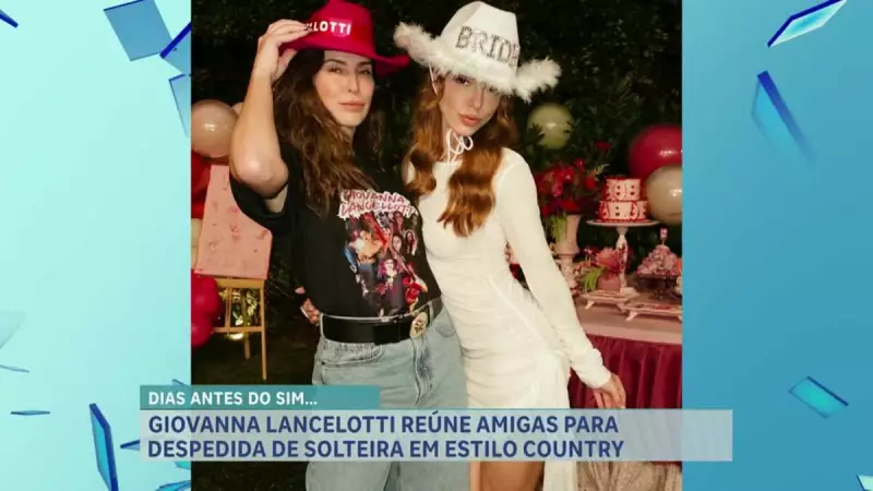 Giovanna Lancelotti celebra despedida de solteira com tema country em festa animada