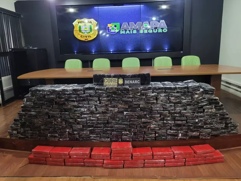 Golpe no crime organizado: Polícia apreende 400 kg de cocaína no Amapá