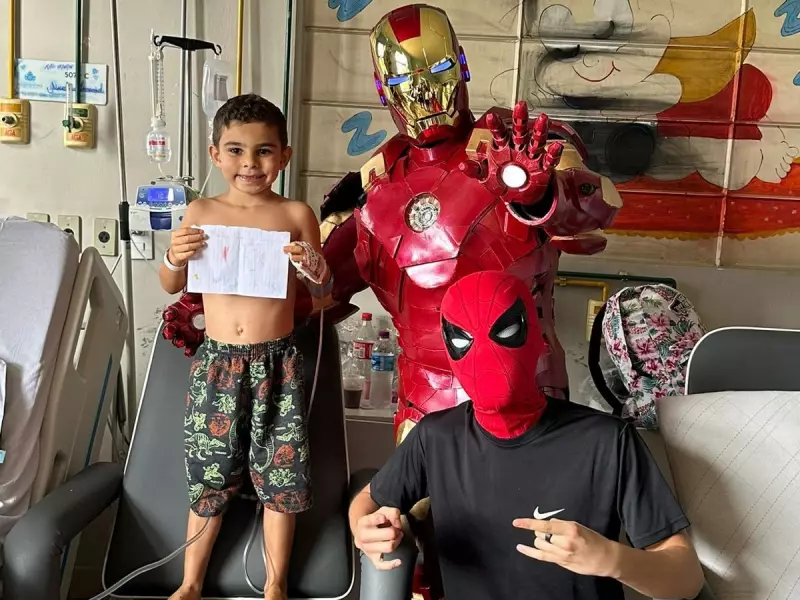 Herói de Divinópolis: Voluntário se transforma em Homem de Ferro para levar alegria a pacientes hospitalares
