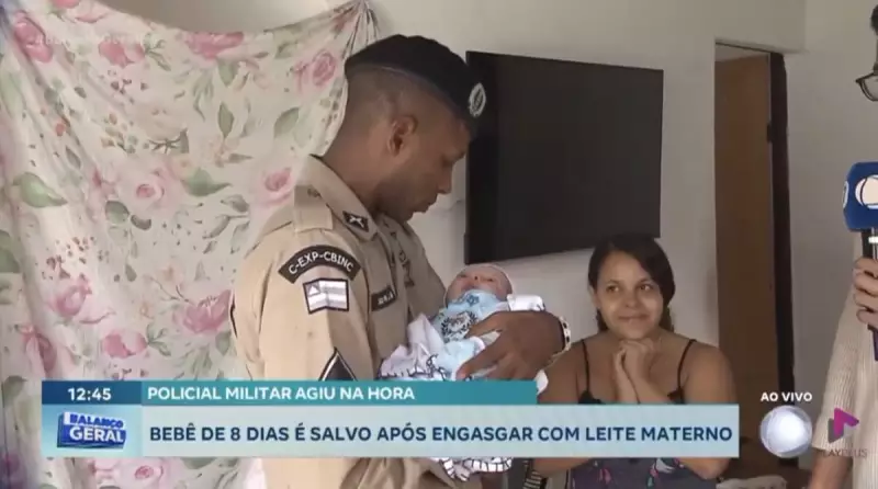 Herói em Farda: Policial Militar Salva Bebê Engasgado com Leite Materno em Itapuã, BA