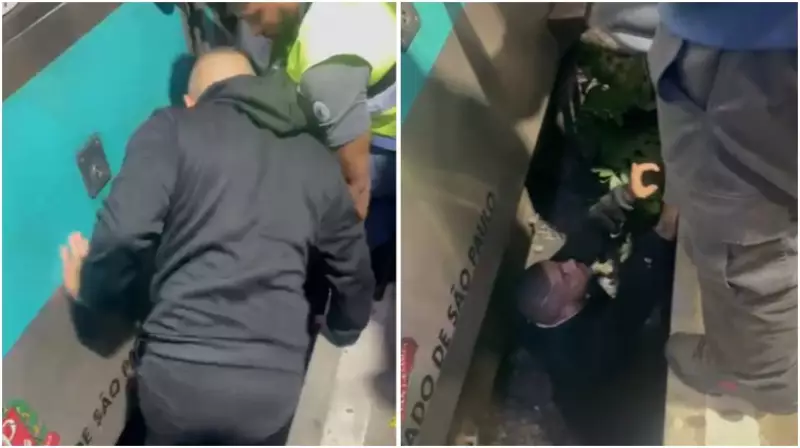 Homem cai no vão entre trem e plataforma em SP e é resgatado por passageiro heroico