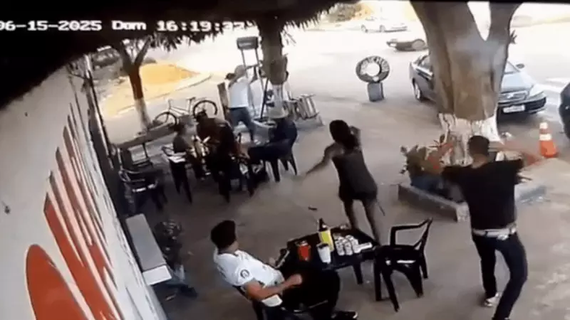 Homem é preso após agredir cliente com barra de ferro em bar de MT — veja o vídeo chocante