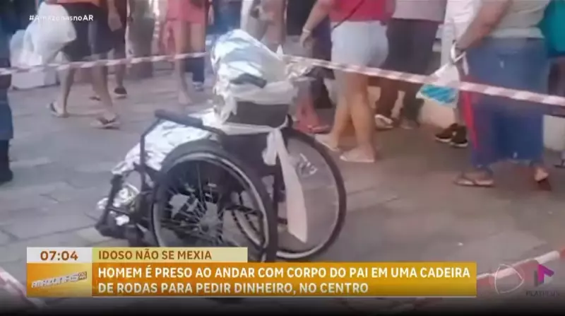 Homem é preso após andar com corpo do pai morto em via de Manaus - Caso chocante na capital do AM